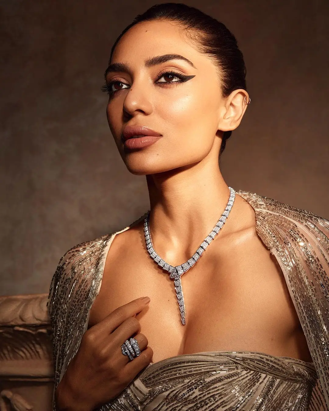 Actress Sobhita Dhulipala Photos in Blue Gown